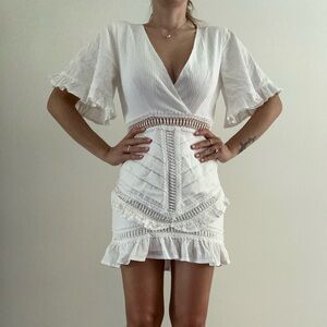 Polly white dress. 65% cotton